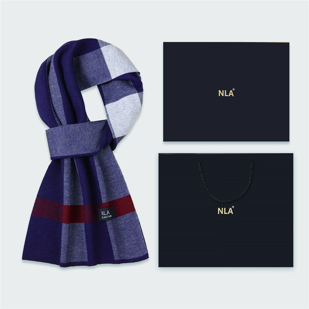 Men's Wool Scarf Men's Winter Warm Knitted Scarf teemdrop