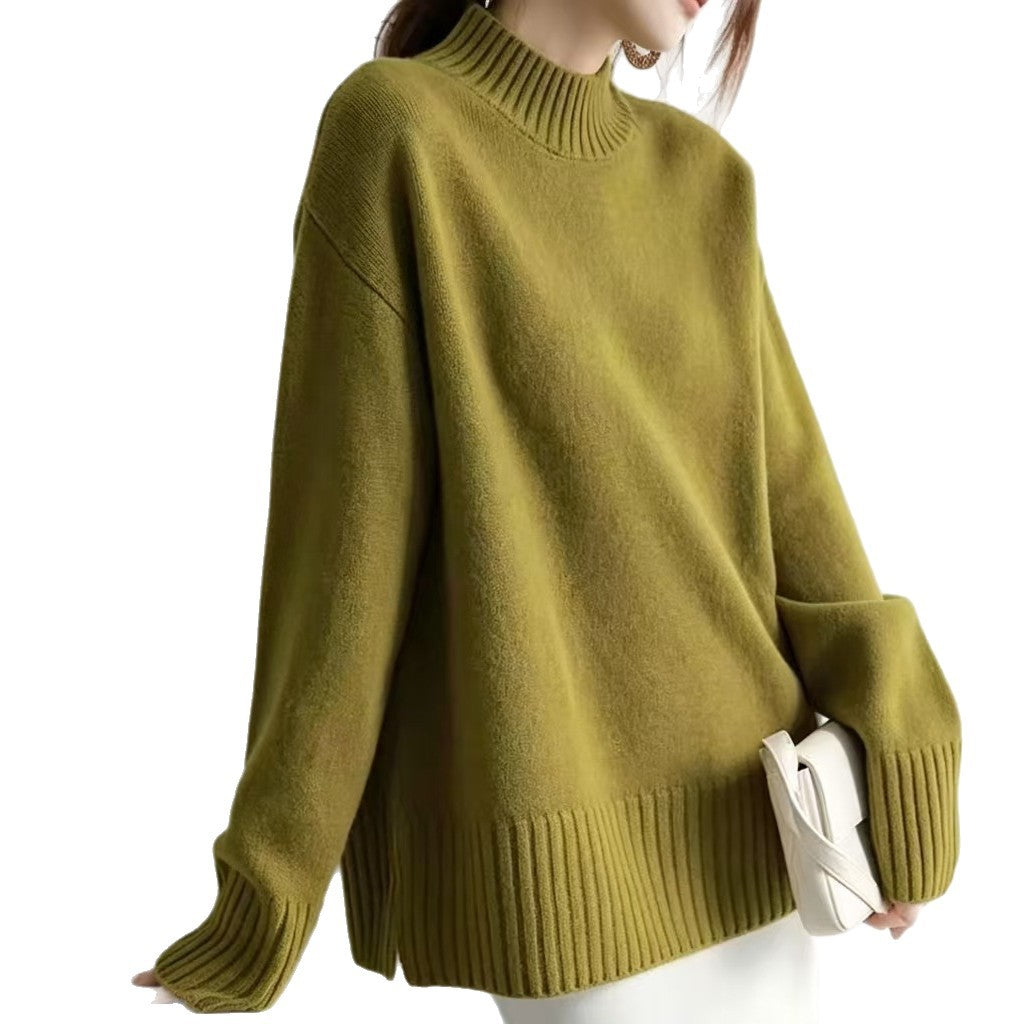 Base-layer pullover knit sweater teemdrop