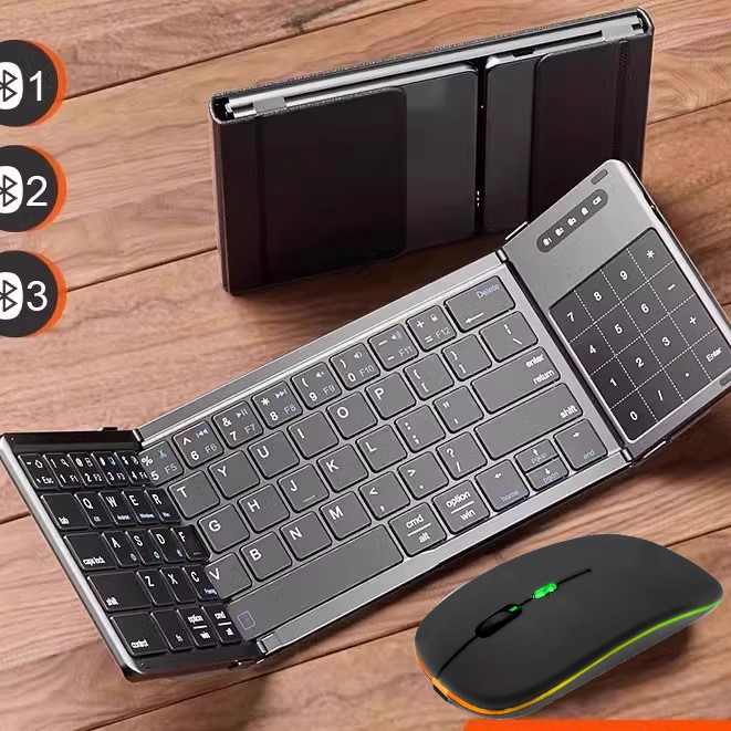 Wireless Folding Bluetooth Keyboard with Touchpad