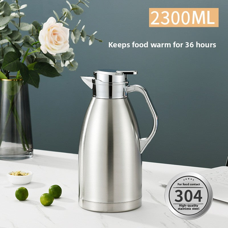 European Style Stainless Steel Vacuum Insulated Kettle teemdrop