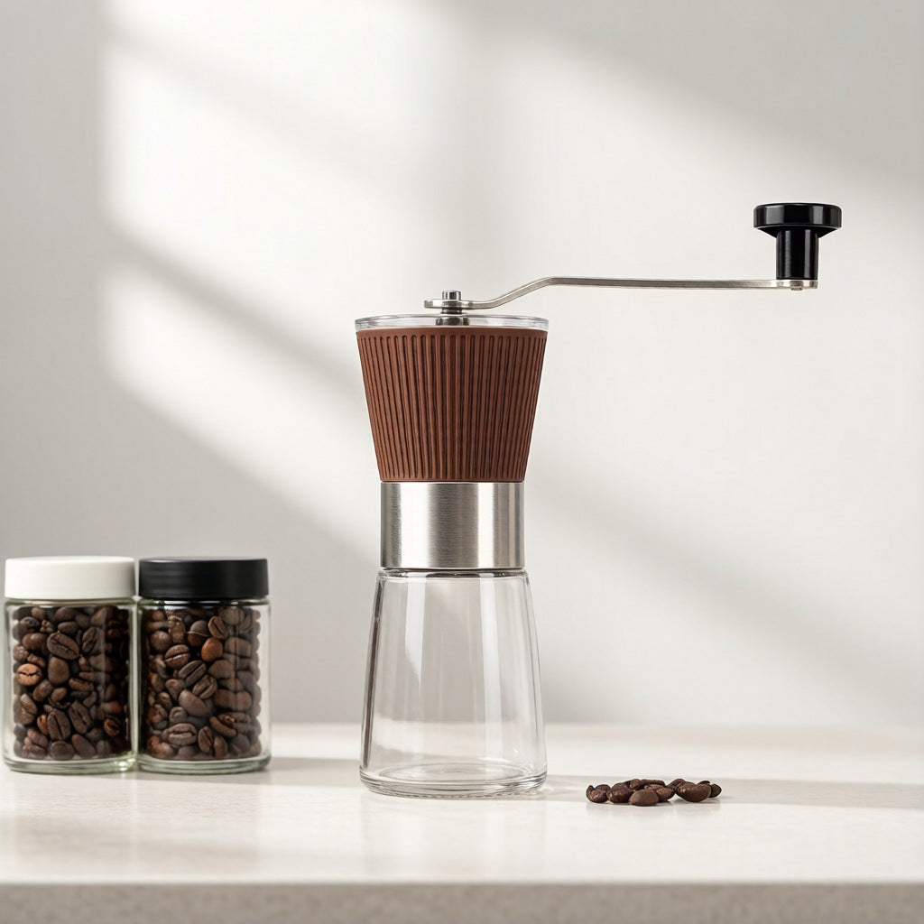 Manual Coffee Grinder Adjustable Hand Crank Mill