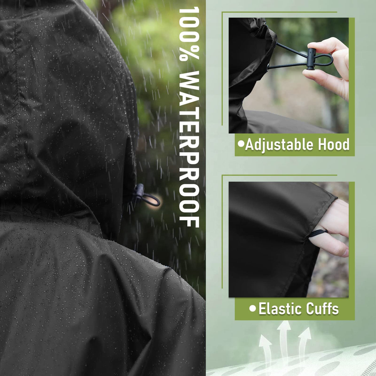 Fashionable cape raincoat for outdoor use teemdrop