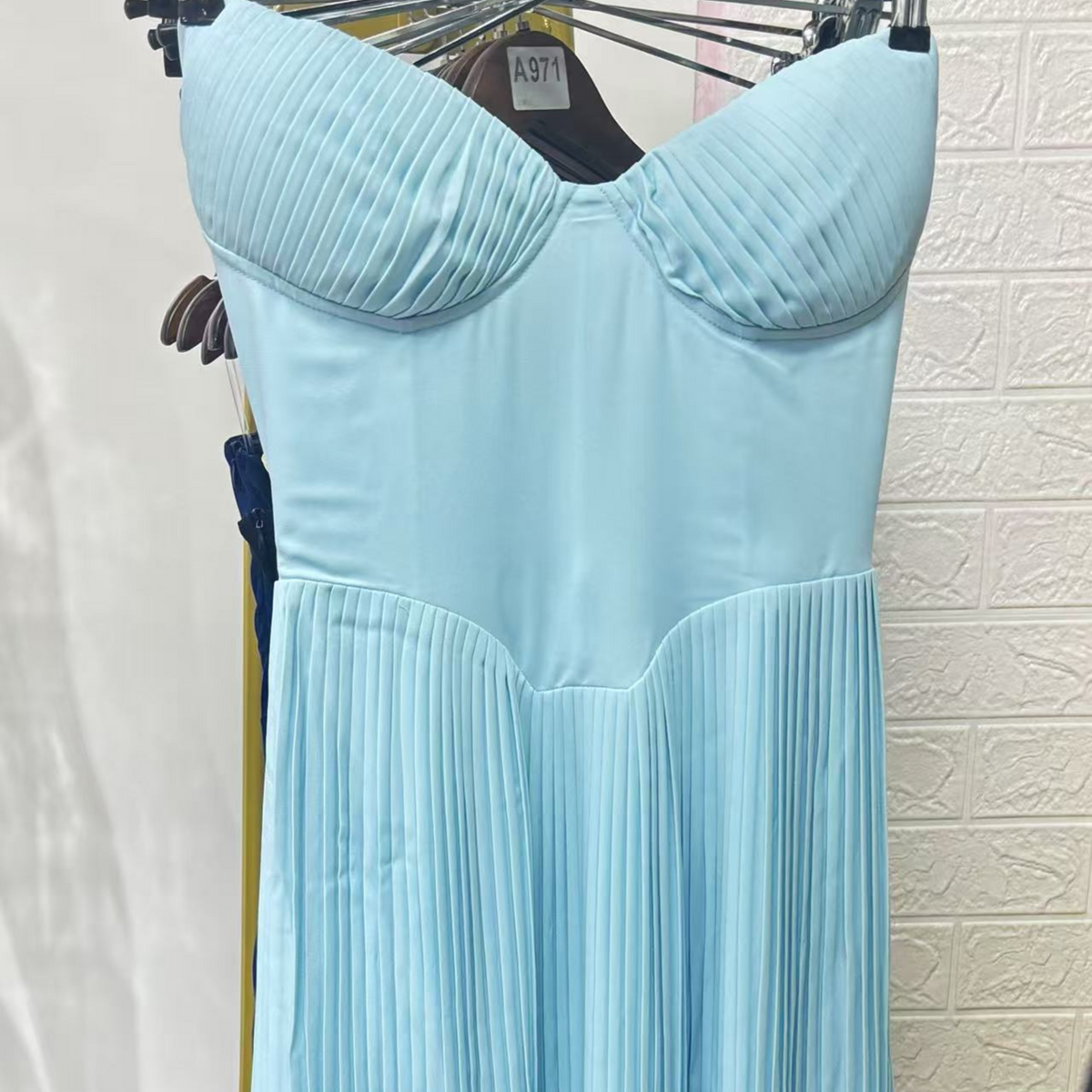 Off-Shoulder Backless Ruched High-Waist Long Dress teemdrop