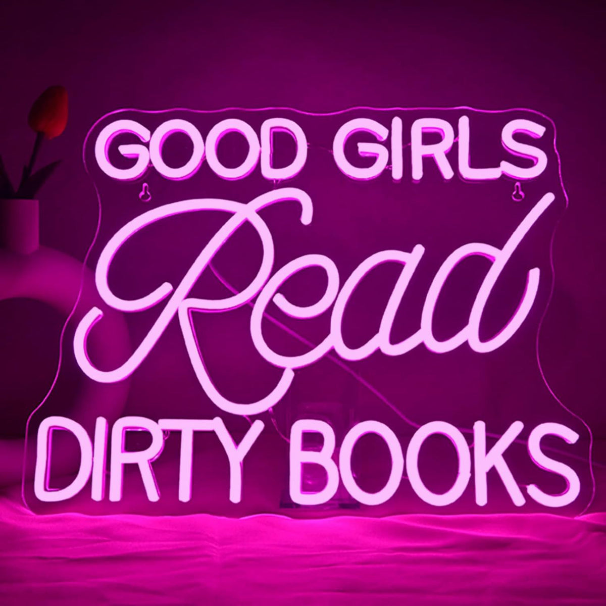 Dimmable LED Reading Neon Sign Wall Decor Light teemdrop