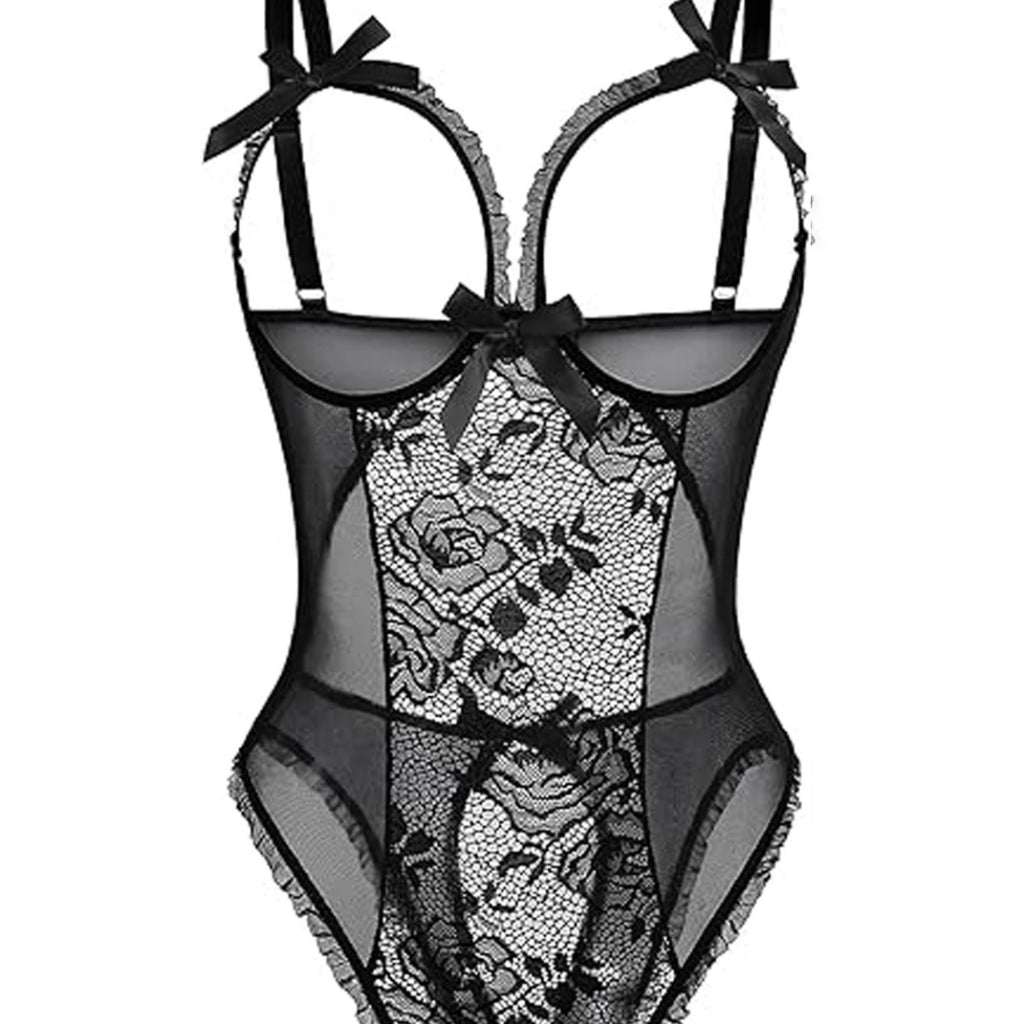 Bodysuit for Women Lace Patchwork teemdrop