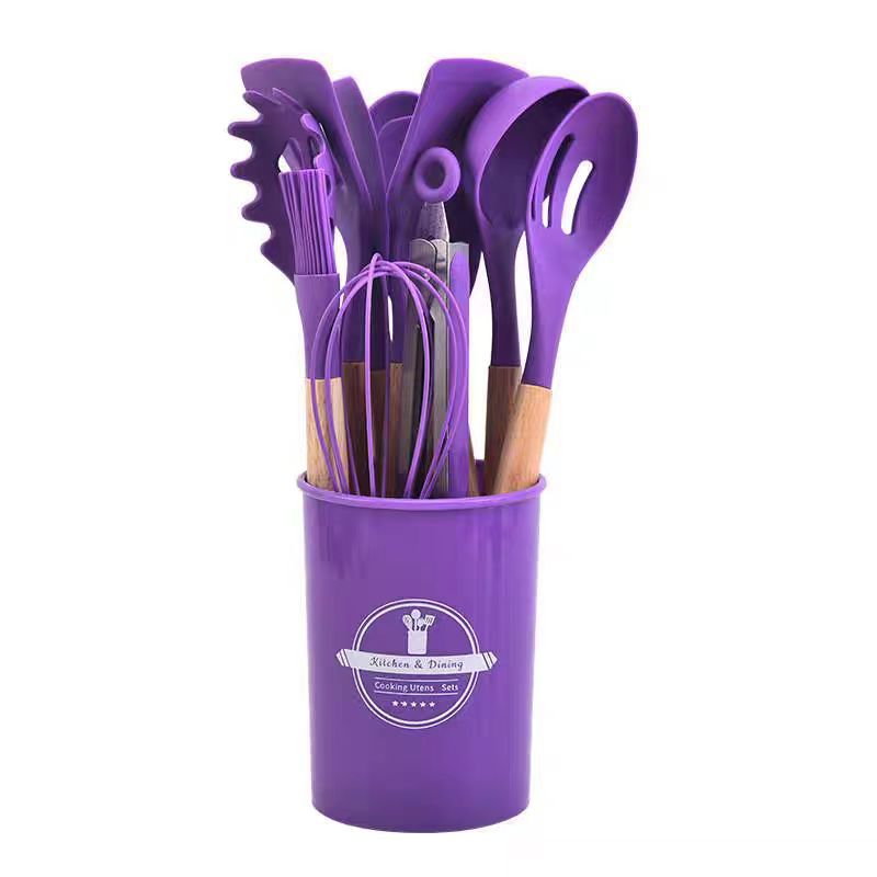 Wooden Handle Silicone Kitchenware