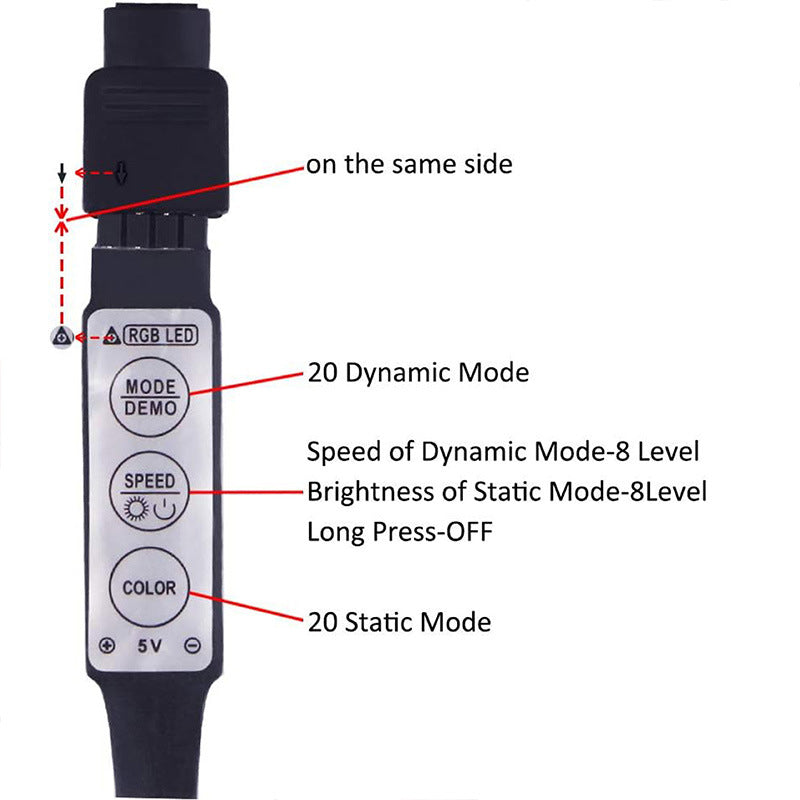 Battery Powered RGB LED Strip Light Kit