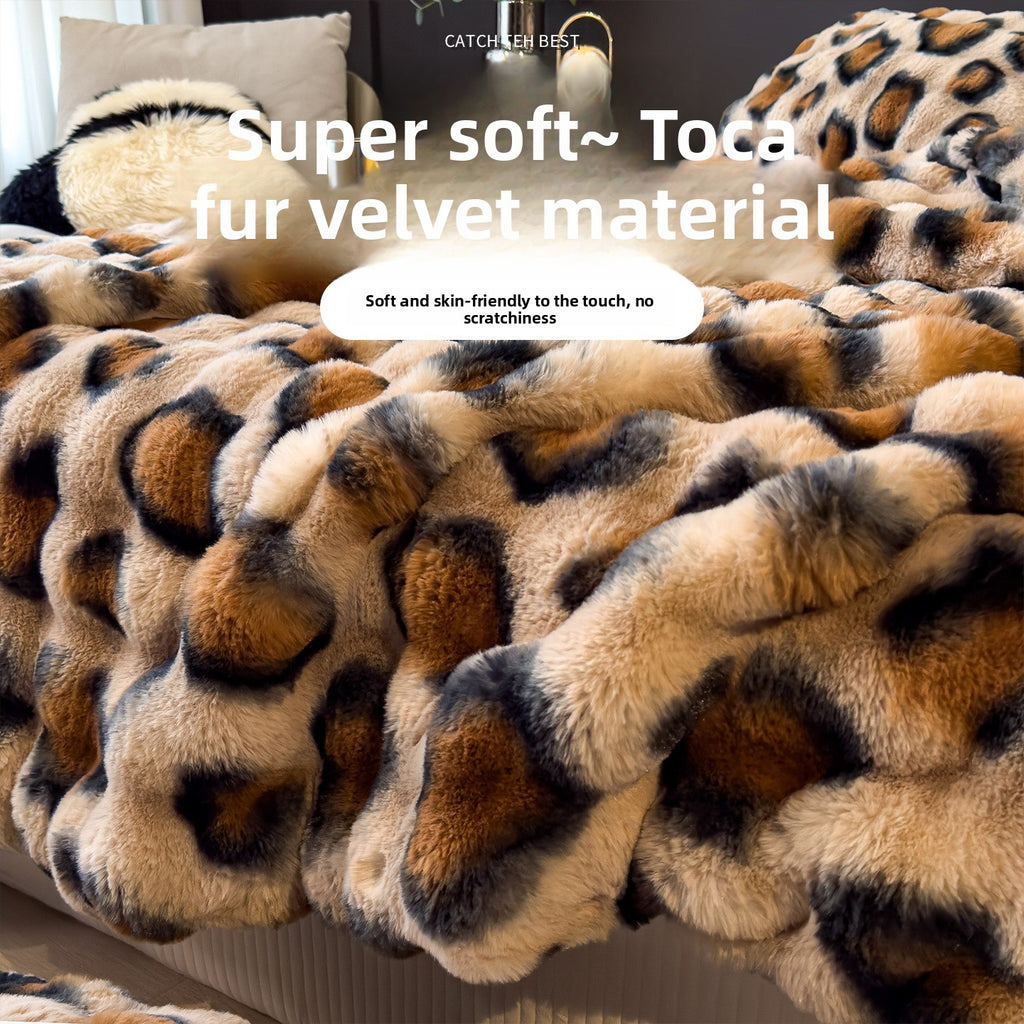 Plush milk velvet blanket teemdrop