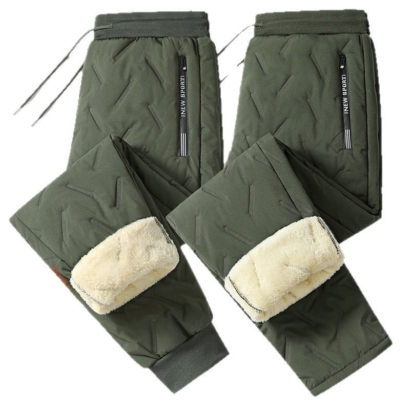 Large-size Casual Loose Fleece-lined Thickened Running Pants