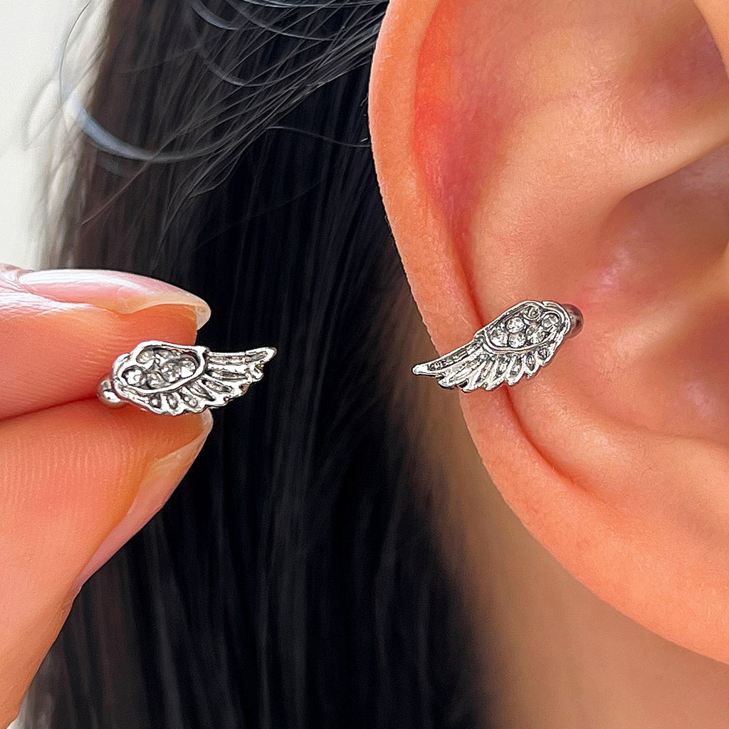 Angel Wing Design Zircon Cartilage Ear Studs