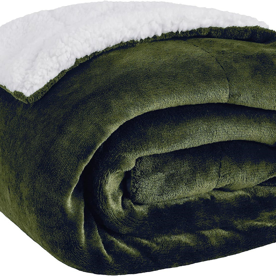 Double-Sided Plush Sherpa Fleece Blanket Thick Warm Solid Color Soft Throw
