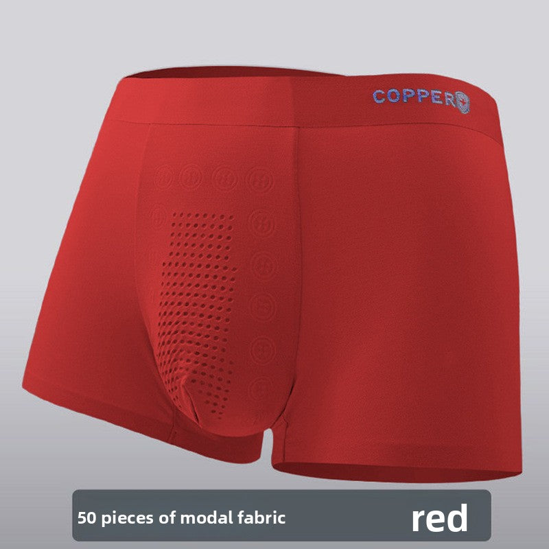 Men's Modal Antibacterial Seamless Boxer Briefs