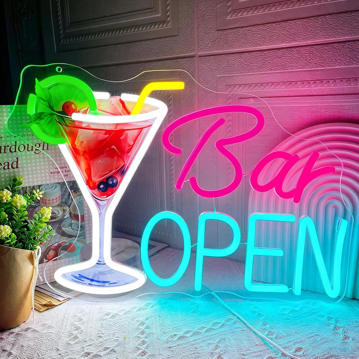 Dimmable LED Neon Sign Light teemdrop