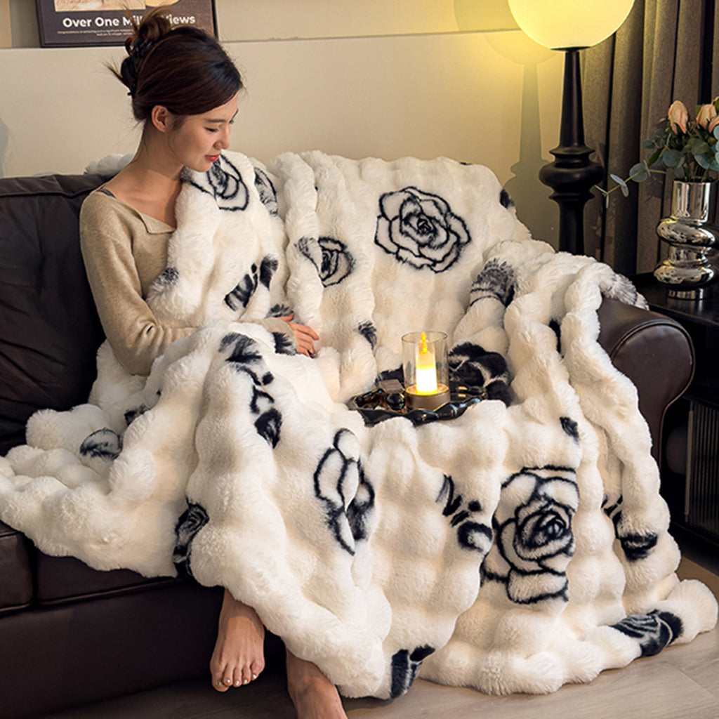 Plush milk velvet blanket teemdrop