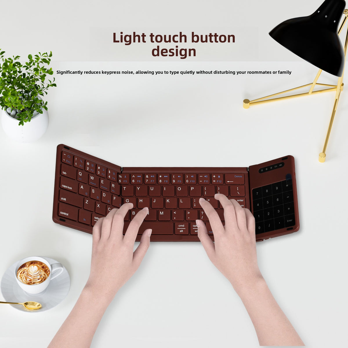 Wireless Folding Bluetooth Keyboard with Touchpad