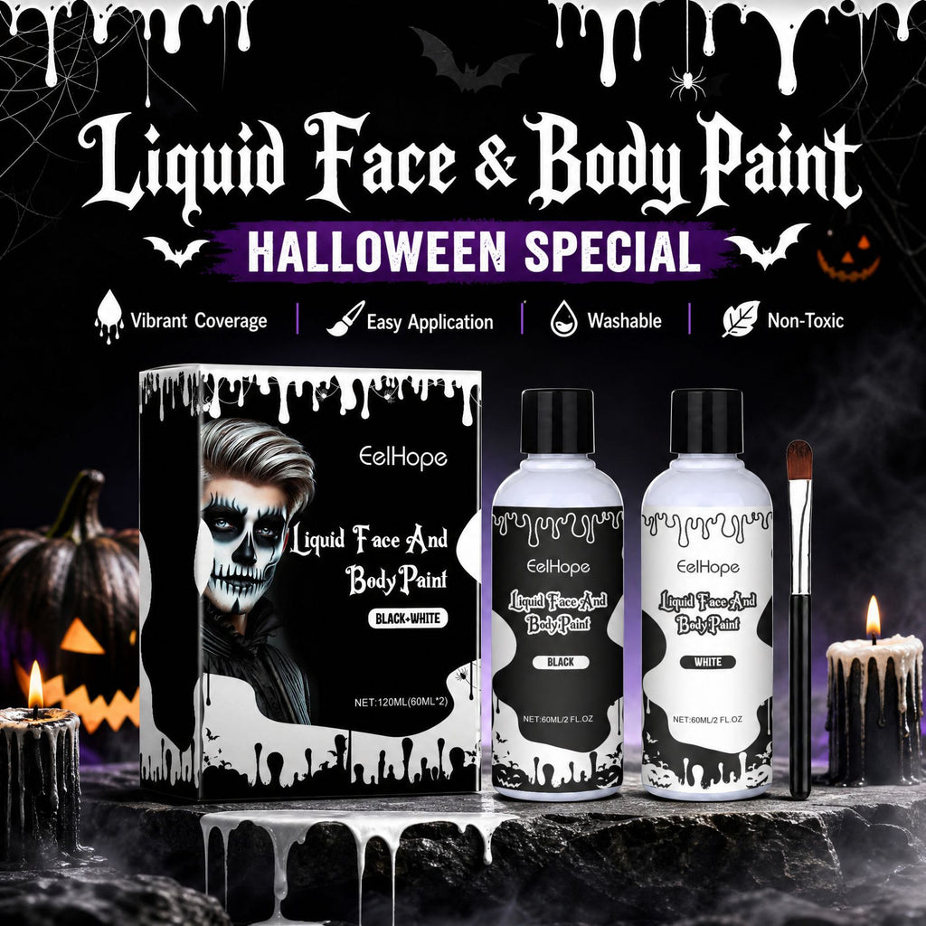 Quick-Dry Face Painting Kit Dual Color Clown Makeup