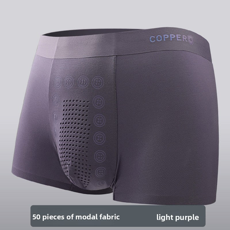 Men's Modal Antibacterial Seamless Boxer Briefs