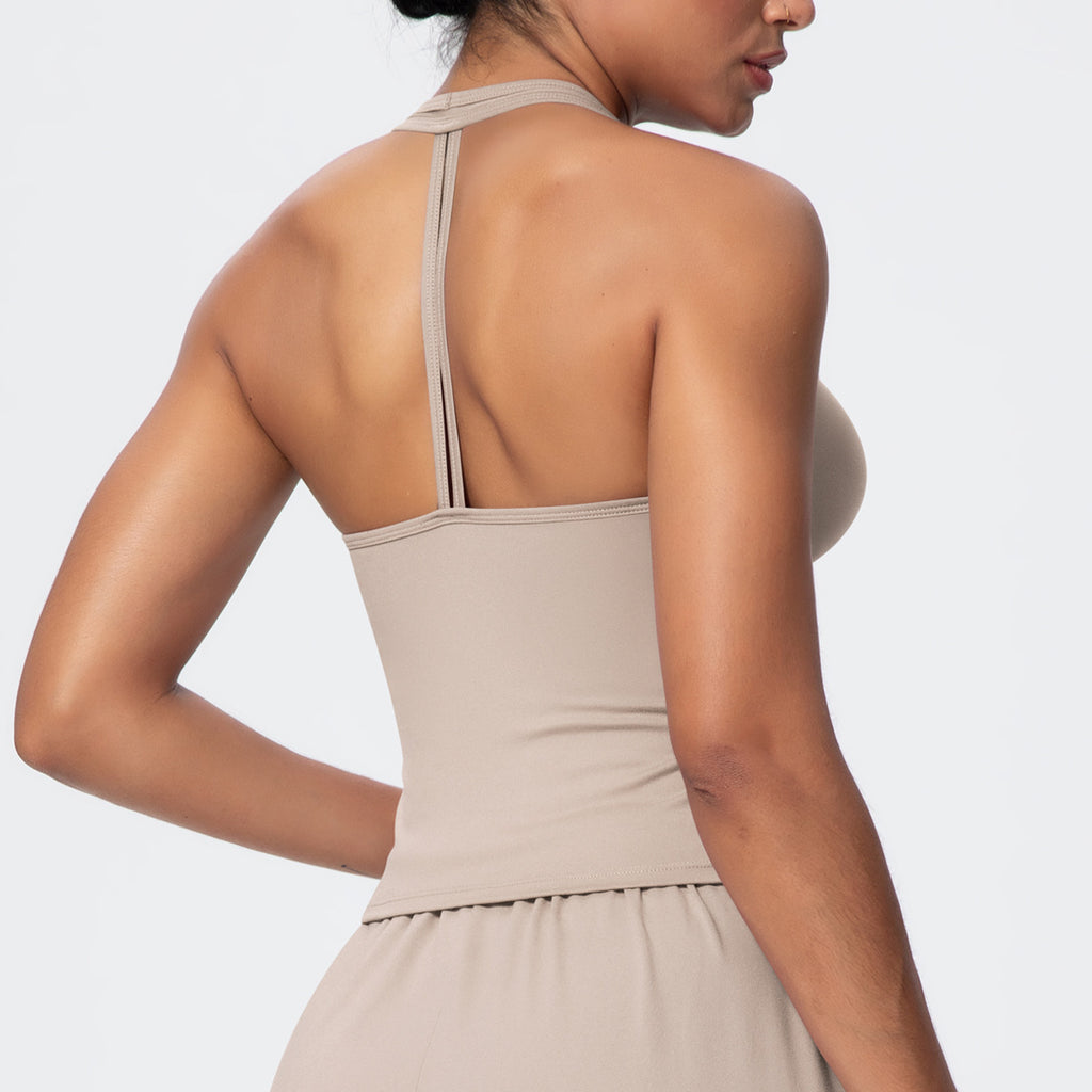 Ladies' stretchable breathable three-piece yoga set teemdrop