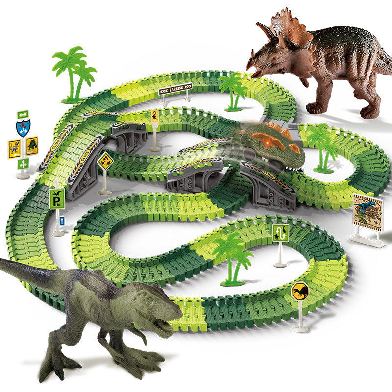 Dinosaur track vehicle children's toy