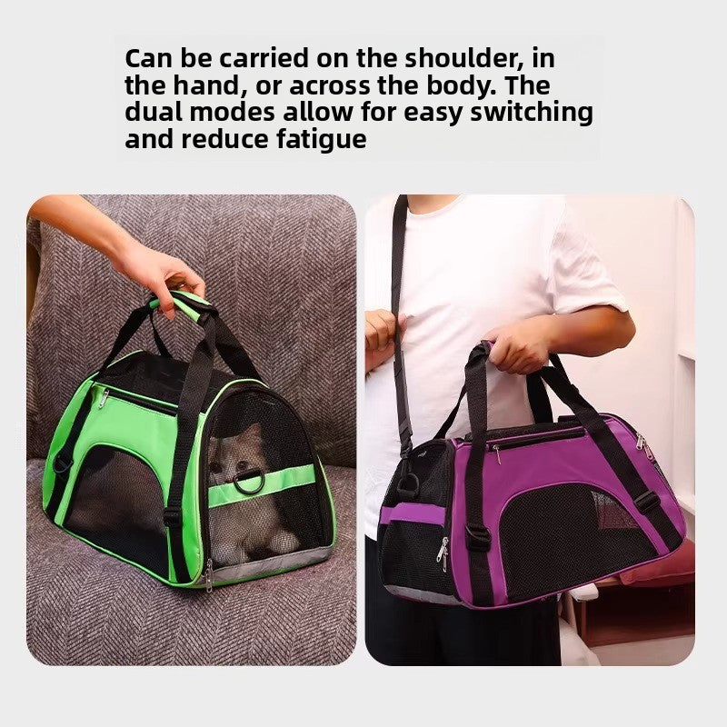 Foldable Breathable Oxford Pet Carrier Bag teemdrop