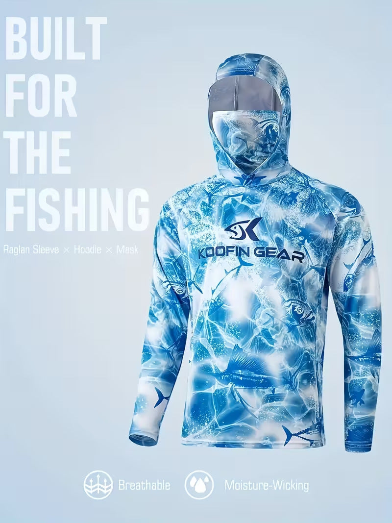 Men's UV-protective quick-drying fishing sun protection jacket