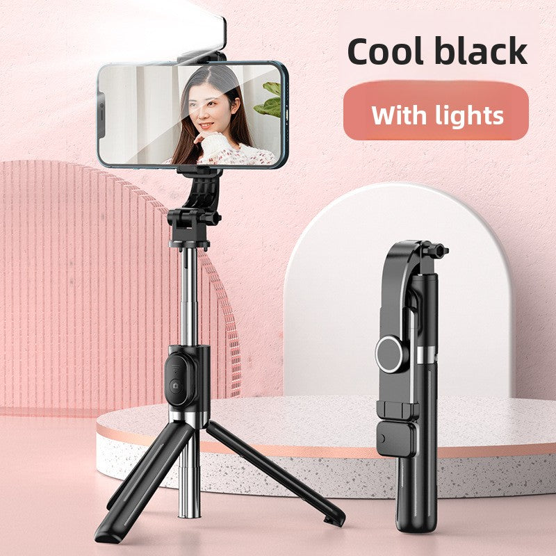 Portable Multi-Function Bluetooth Selfie Stick Tripod with Fill Light teemdrop