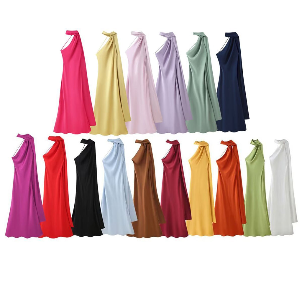 Elegant Halter Backless Slim Long Dress