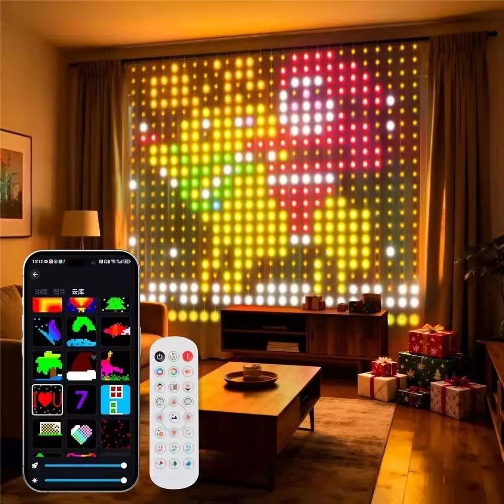 Christmas LED Decorative balcony fence and courtyard holiday string lights teemdrop