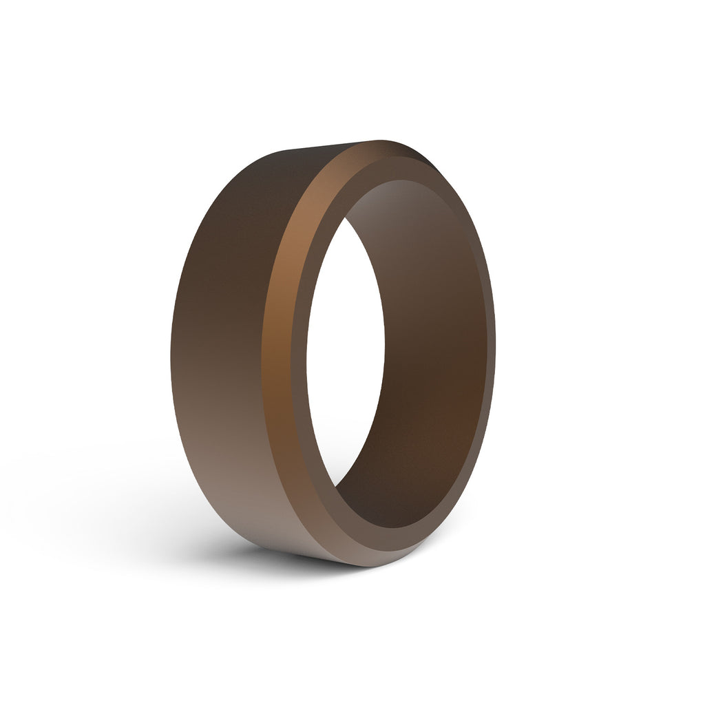 Wide Beveled Silicone Ring