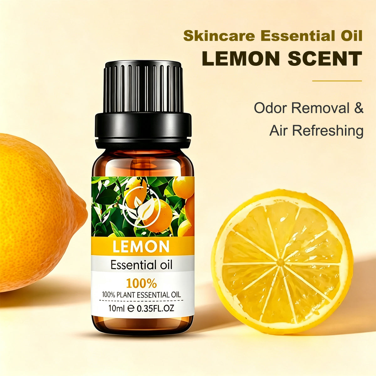 10ml Lemon Essential Oil for Body Massage and Skincare Hydrating Nourishing Aromatherapy teemdrop