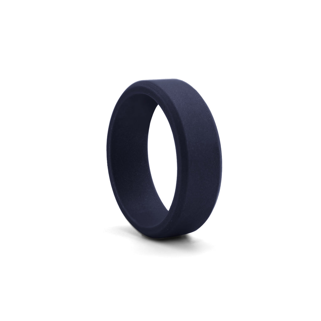 Wide Beveled Silicone Ring