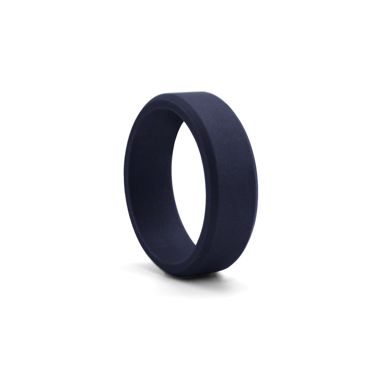Wide Beveled Silicone Ring