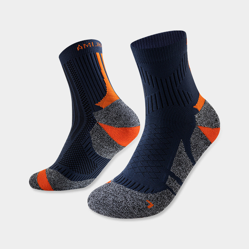 Thickened towel bottom anti-slip breathable quick-drying mid-foot tube socks teemdrop