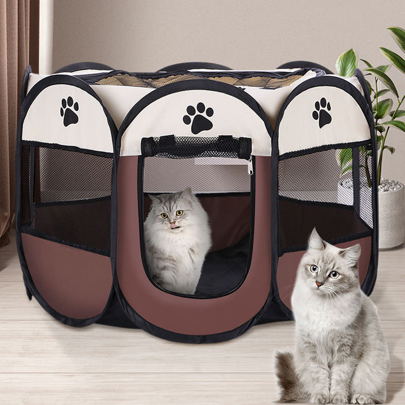 Foldable Pet Playpen Tent Enclosure