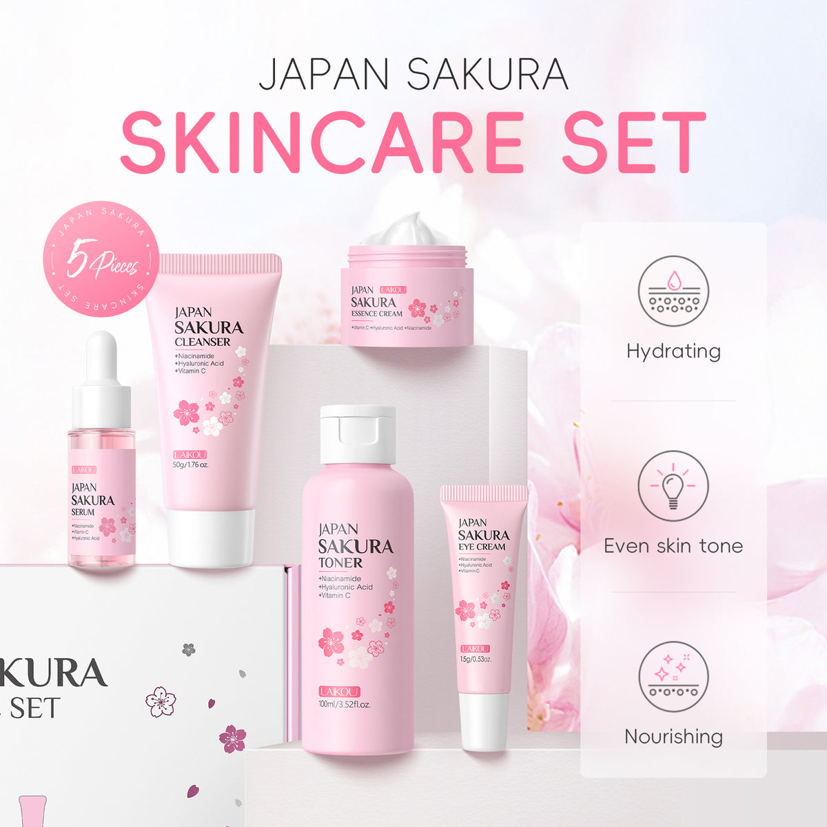 Leiko Cherry Blossom Skin Care Set