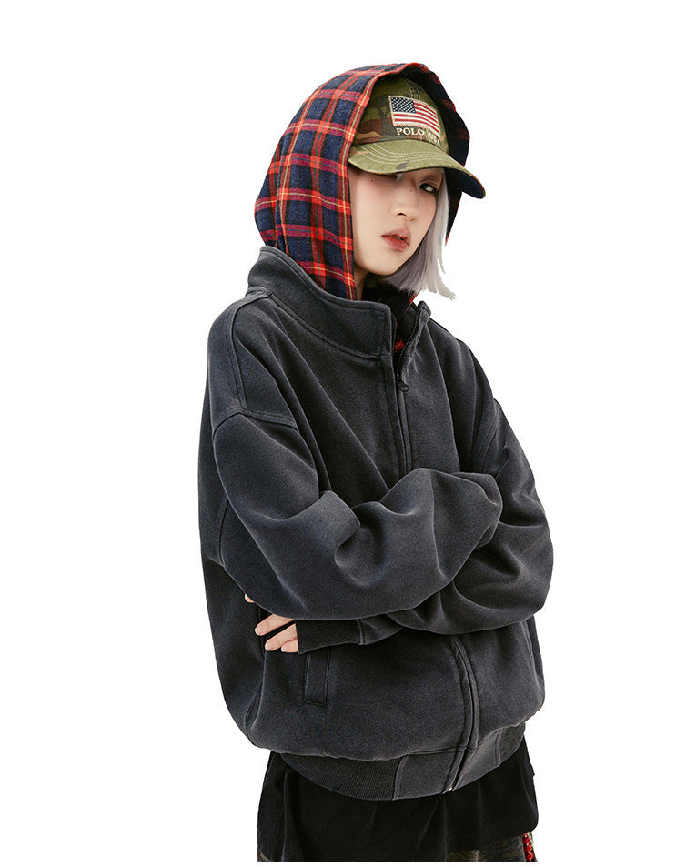 Fake two-piece hooded sweatshirt teemdrop