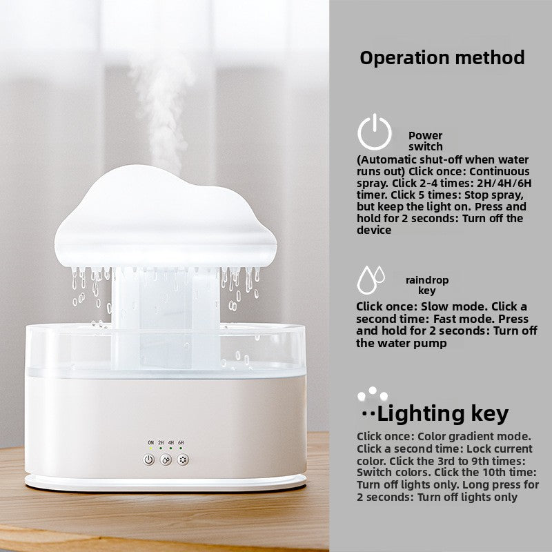 Ultrasonic Rain Cloud Humidifier Aroma Diffuser teemdrop