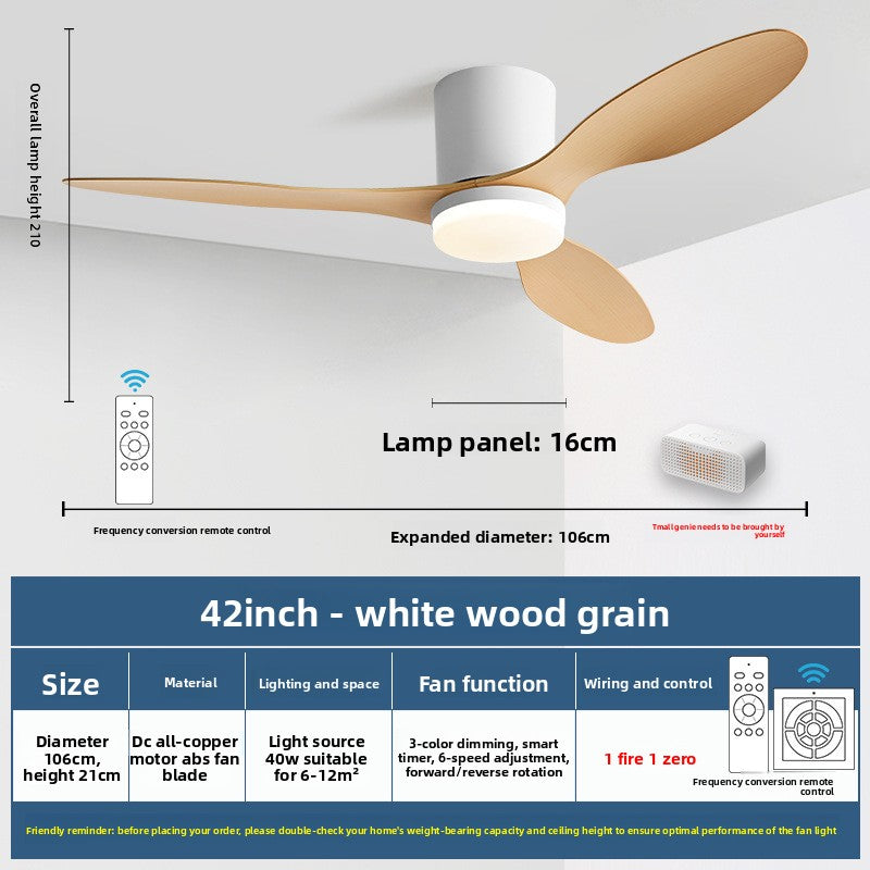 Minimalist Nordic-Style Ceiling Fan Light for Dining Rooms teemdrop