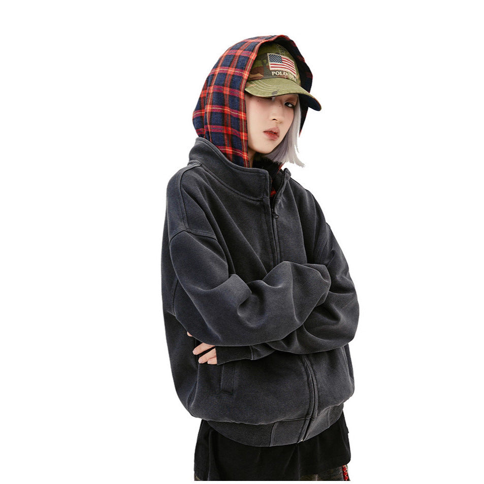 Fake two-piece hooded sweatshirt teemdrop
