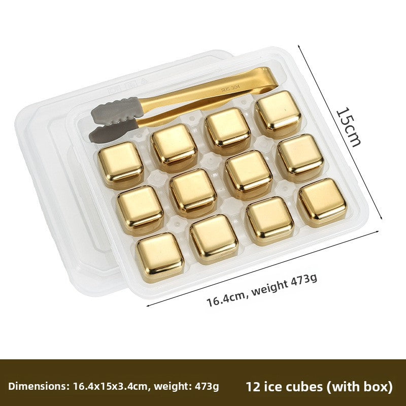 Reusable Stainless Steel Ice Cubes for Drinks
