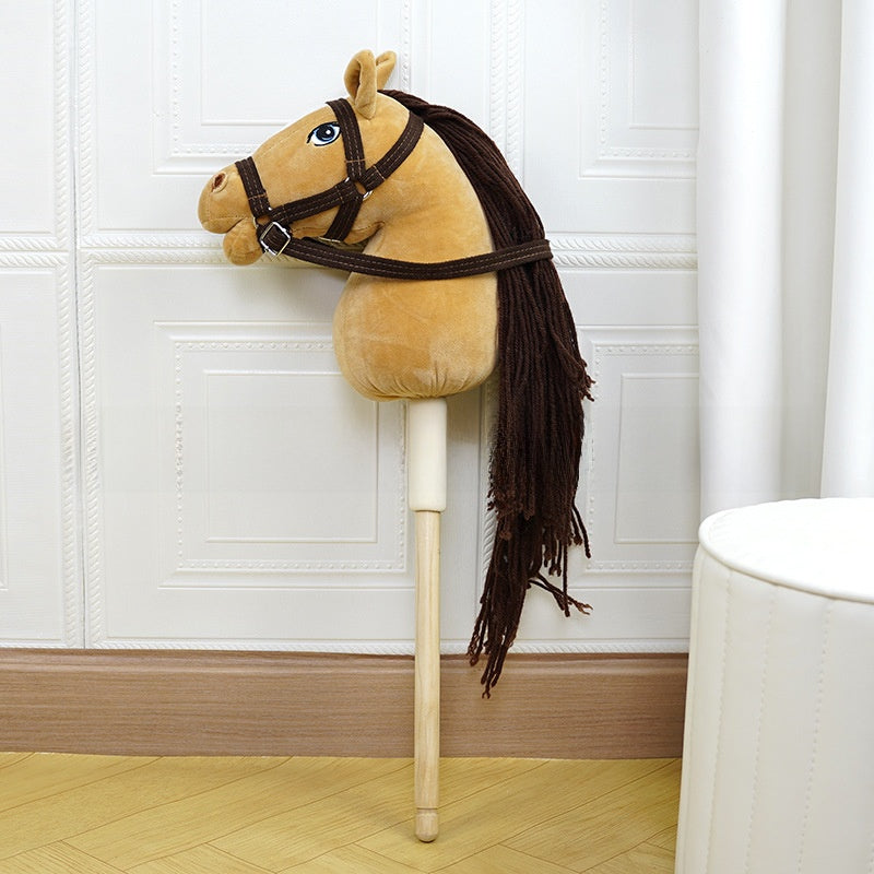 Unicorn Horse Head Stick Plush Toy