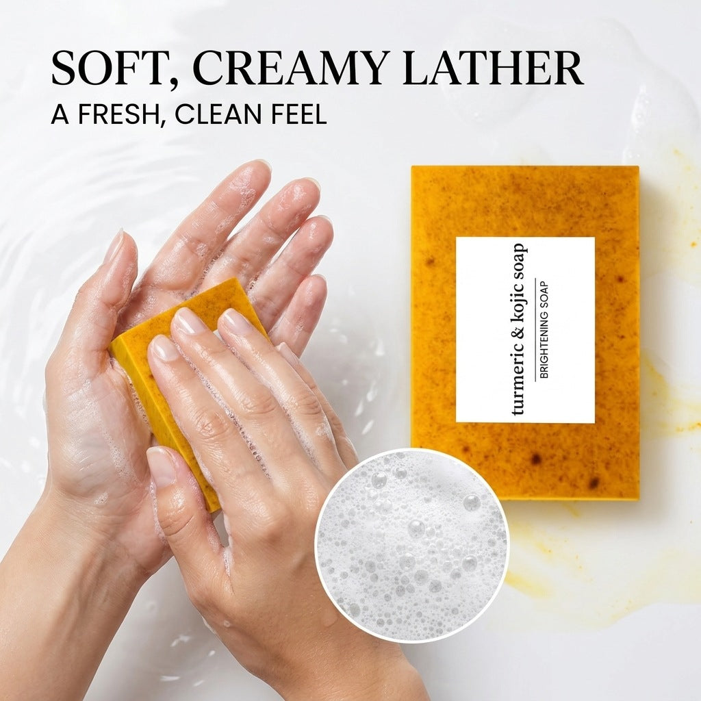 Turmeric Lemon Cold Process Handmade Soap teemdrop