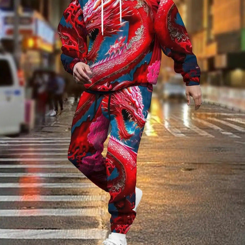 Printed Hooded Sweatshirt for Men