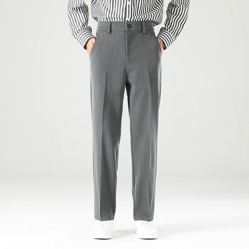 Men's Casual Pants Straight-Leg Drapey Dress Pants Long Pants teemdrop