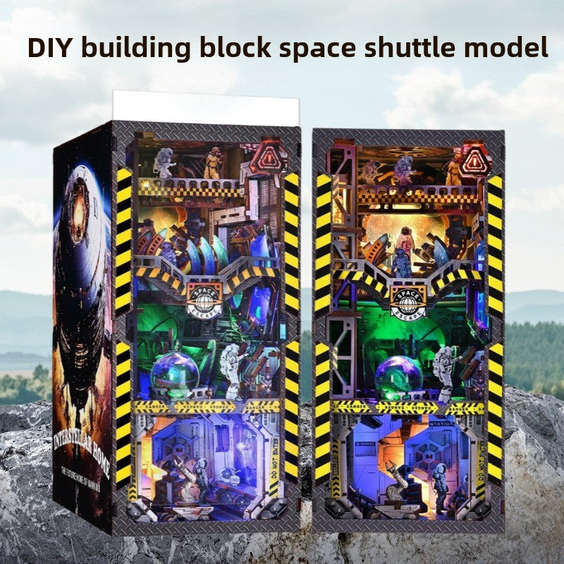 DIY Wooden Miniature Library Cabin Book Nook Building Kit