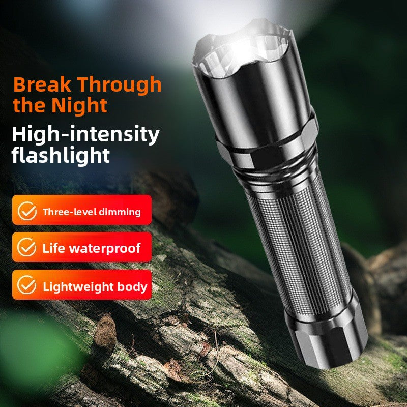 Rechargeable high-intensity flashlight