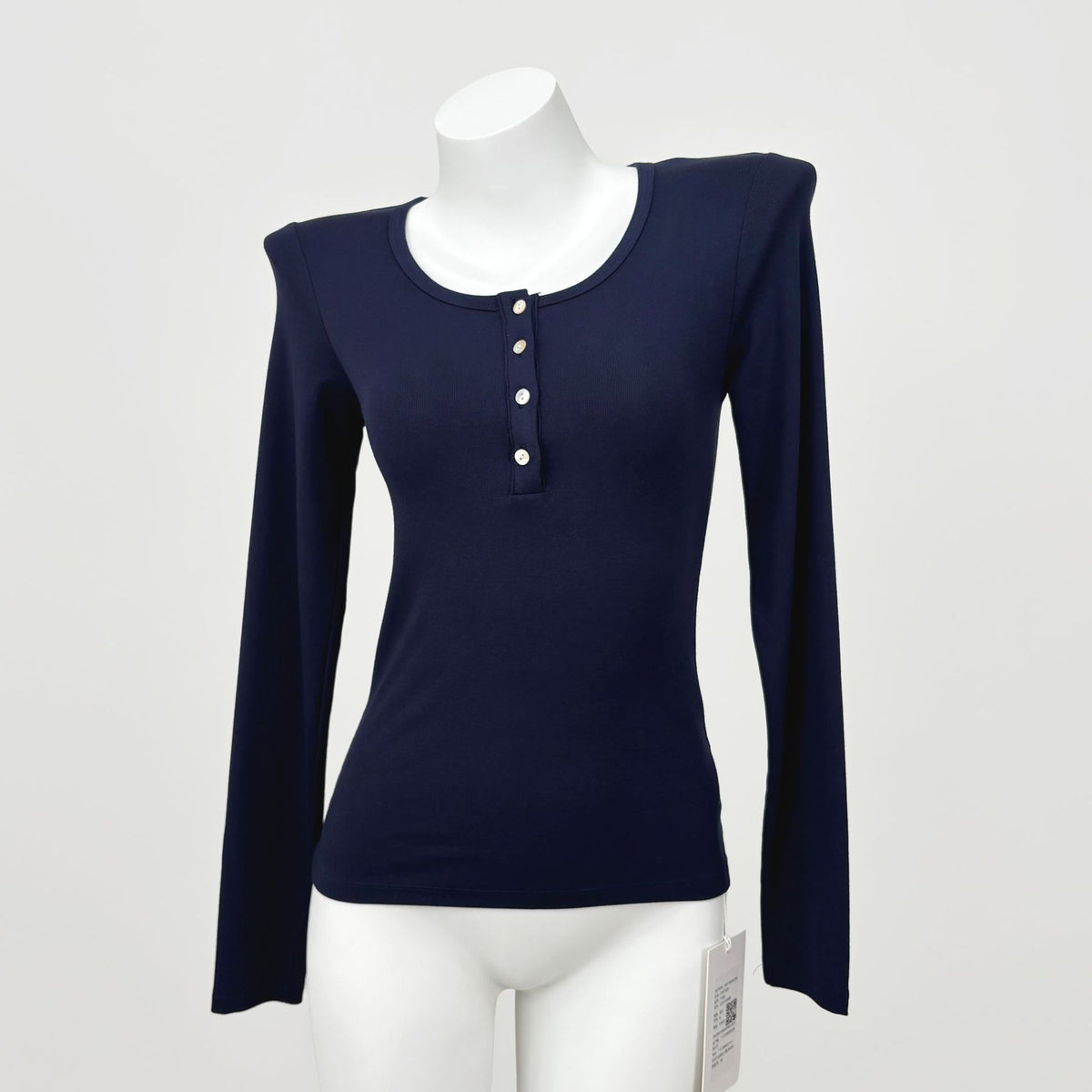 Lady's Korean-style long-sleeved viscose blend cotton T-shirt teemdrop