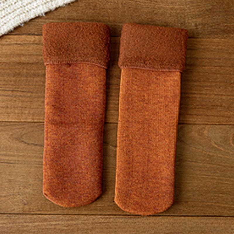 Fleece-Lined Thermal Winter Socks for Women
