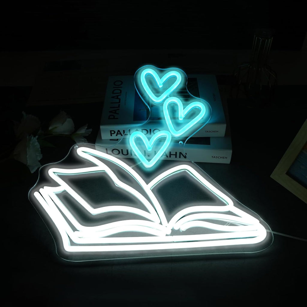 Dimmable LED Reading Neon Sign Wall Decor Light teemdrop
