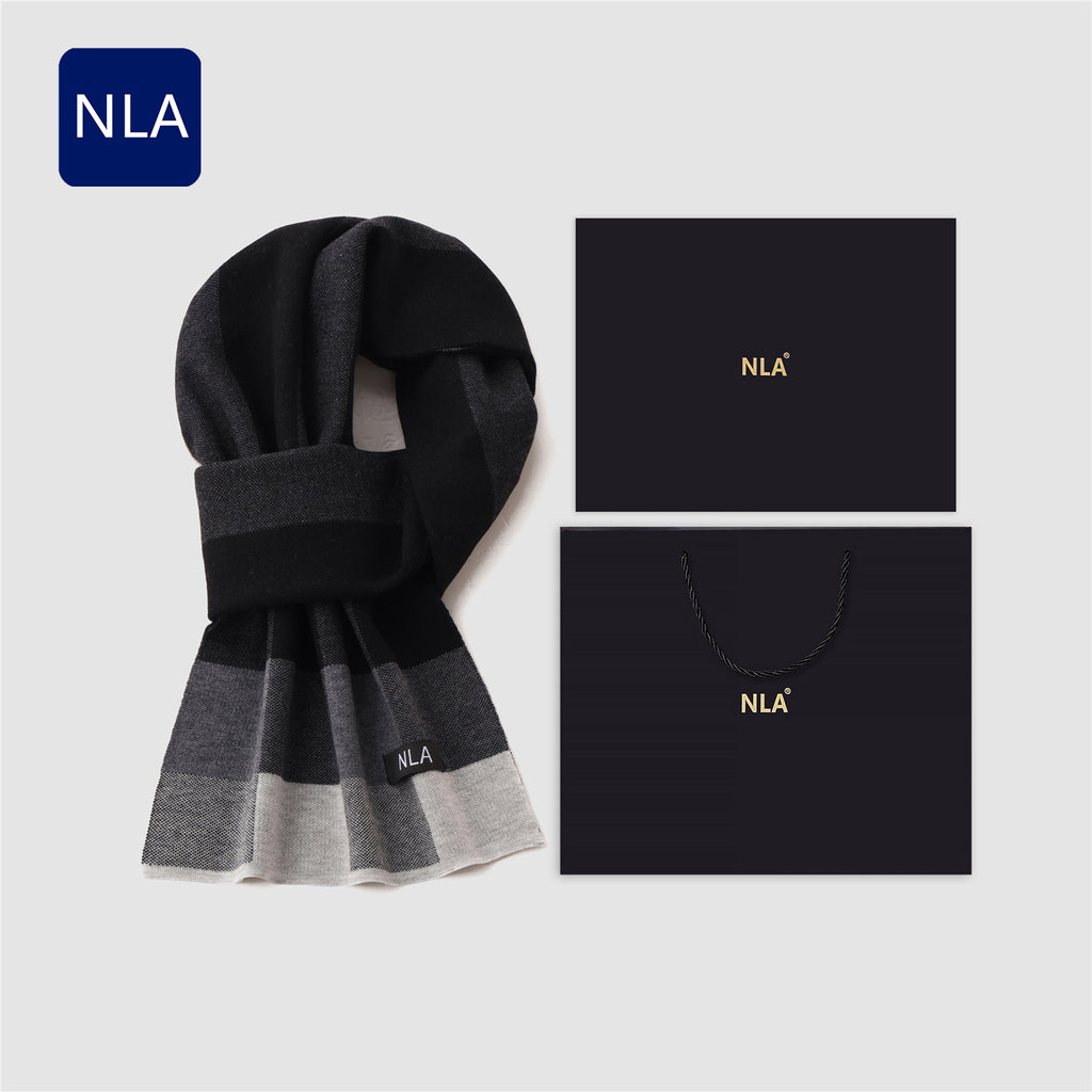 Men's Wool Scarf Men's Winter Warm Knitted Scarf teemdrop